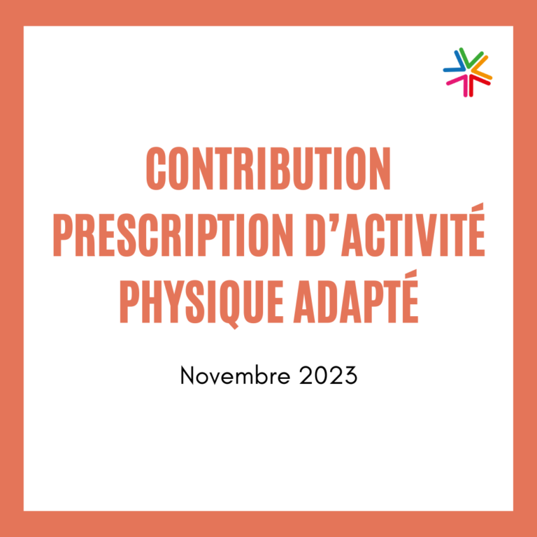 Contribution – Prescription d’Activité Physique Adaptée