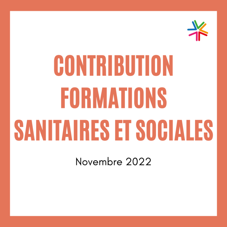 Contribution – Formations sanitaires et sociales