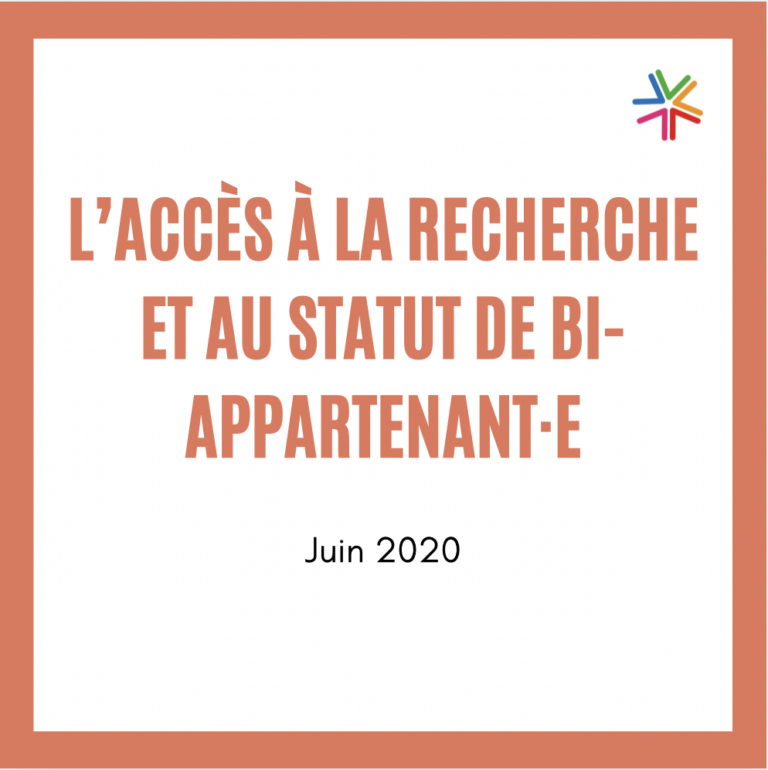 CESRA : L’accès à la Recherche et au Statut de Bi-Appartenant·e