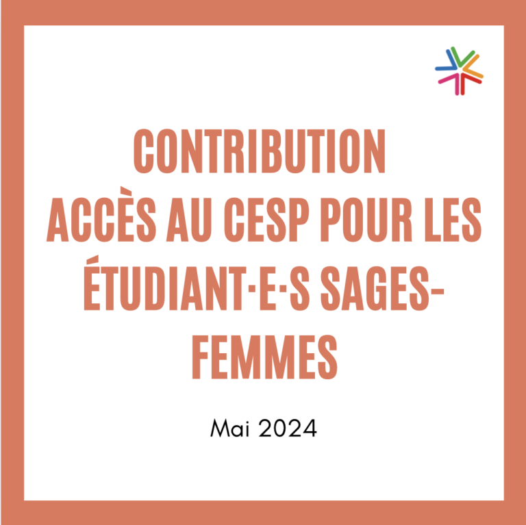 Contribution – Accès au CESP  pour les étudiant·e·s sages-femmes