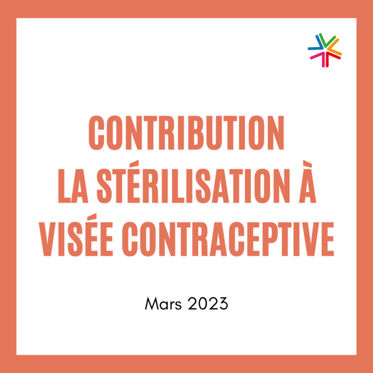Contribution – La stérilisation à visée contraceptive
