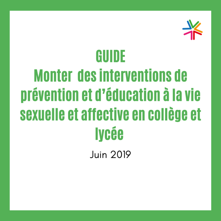 Guide – Monter des interventions de prévention et d’éducation à la vie sexuelle et affective en collège et lycée
