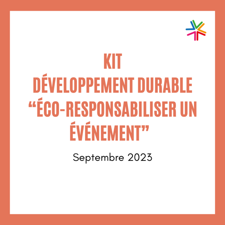 Kit – Développement durable « Eco-responsabiliser un événement »