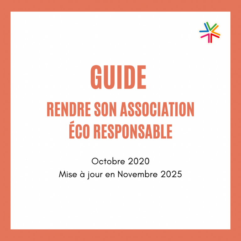 Guide rendre son association écoresponsable (oct. 2025)