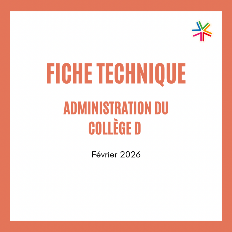 Fiche technique – Administration du collège D