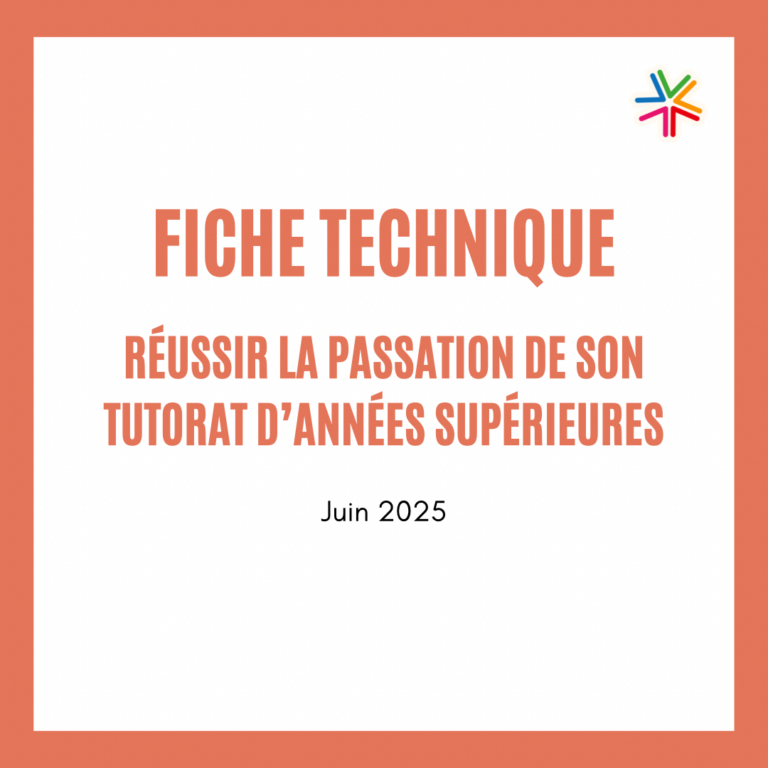 Fiche technique – Réussir la passation de son tutorat d’années supérieures