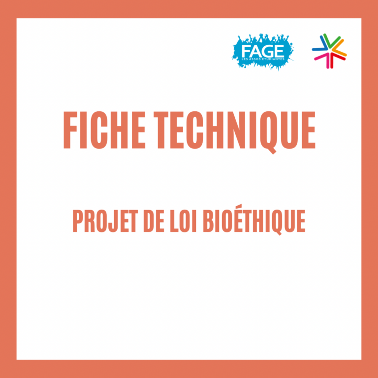 Fiche technique – Projet de loi bioéthique