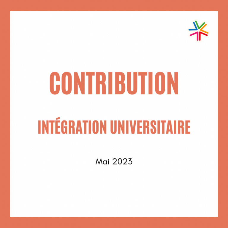 Contribution – Intégration Universitaire