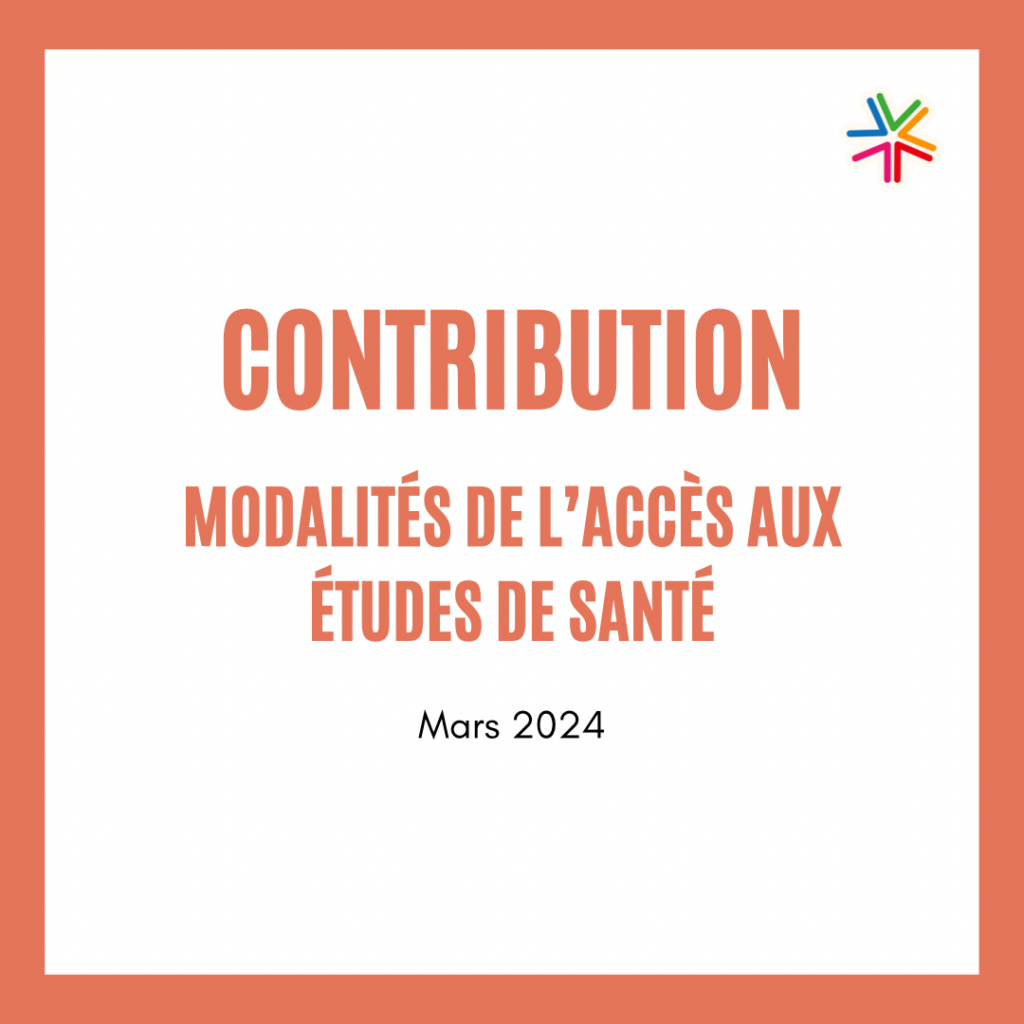 Contribution - Modalités de l’accès aux études de santé