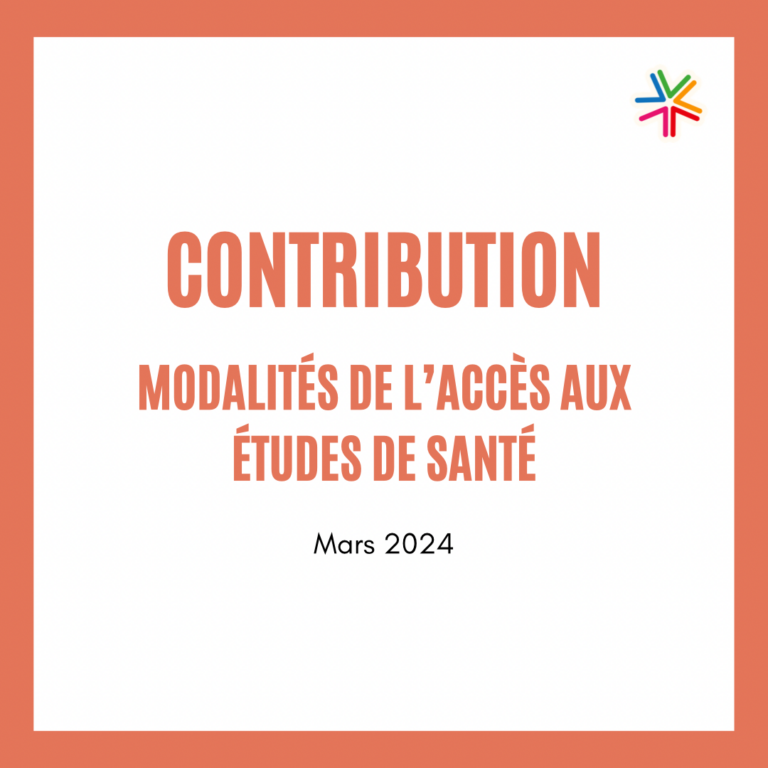 Contribution – Modalités de l’accès aux études de santé