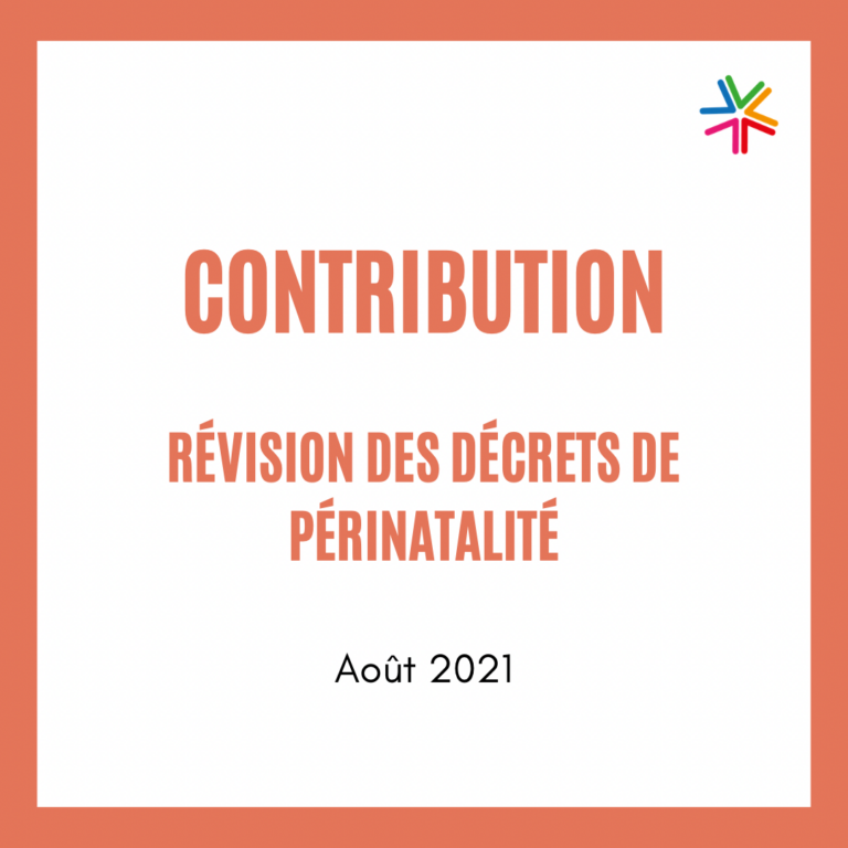 Contribution – Révision des décrets de périnatalité